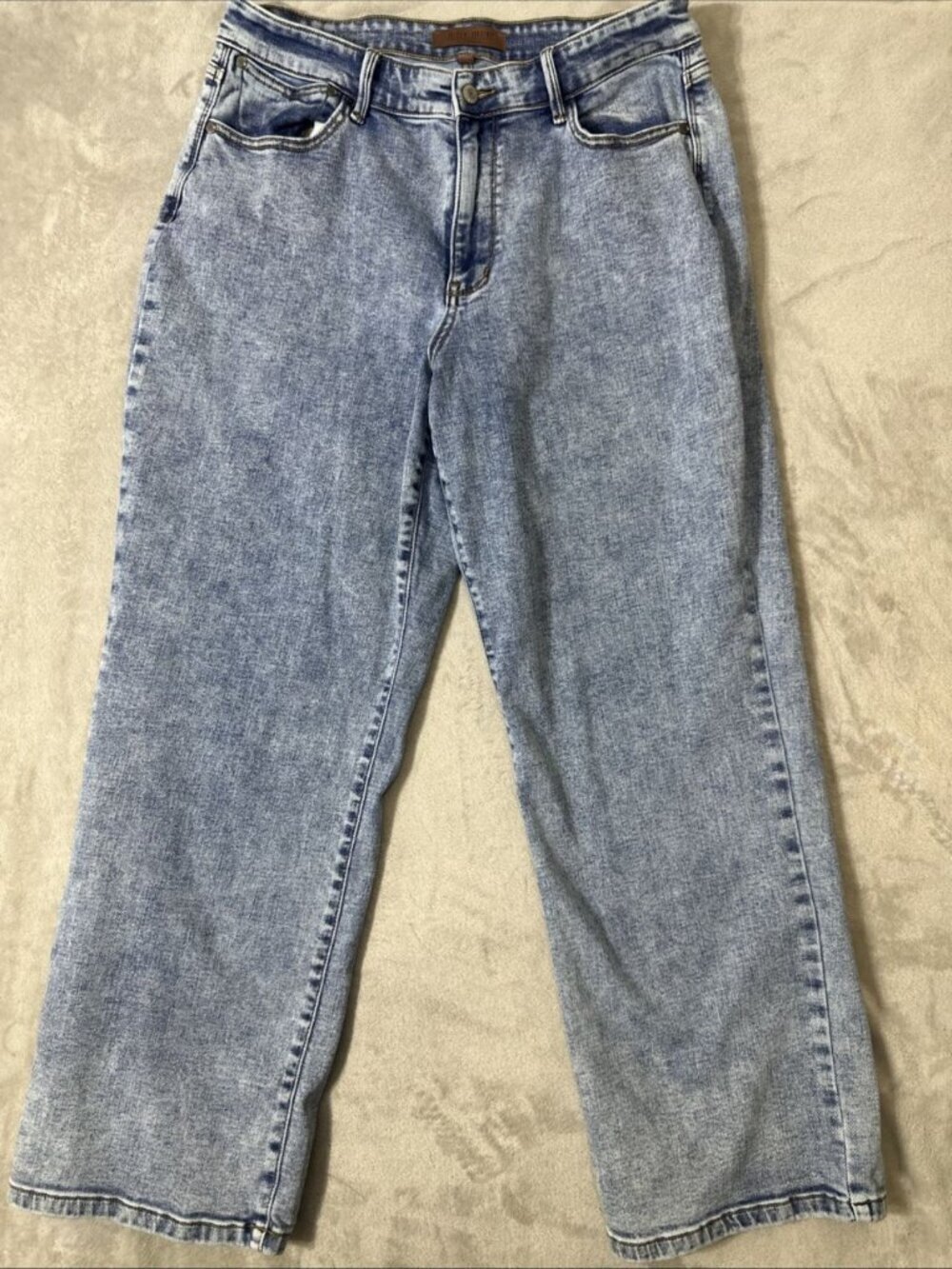 Judy Blue women’s straight leg jeans size 14W high rise light wash